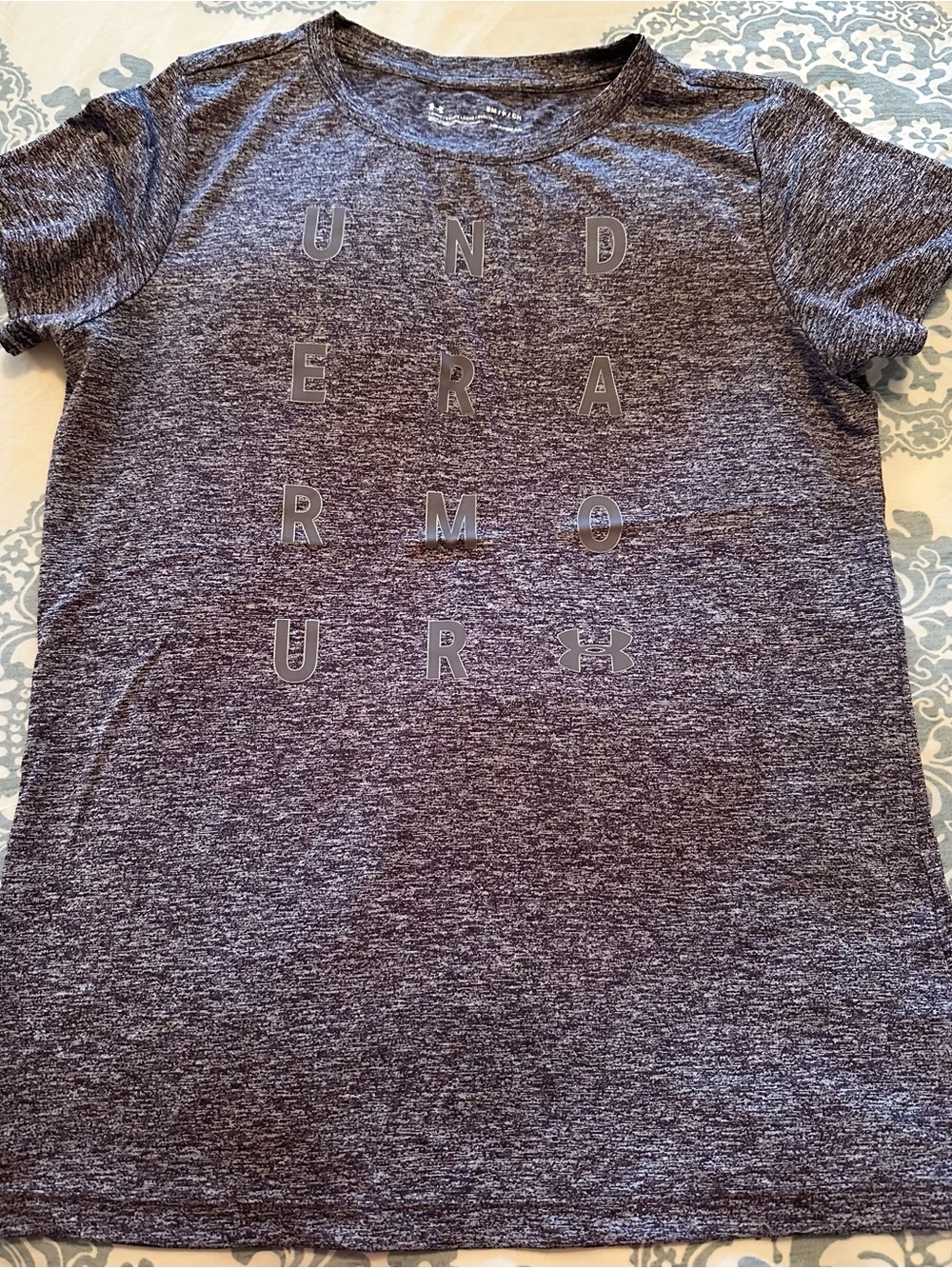 Under Armour Women’s Gray/purple Tech Tee - Dri-FIT size Sm